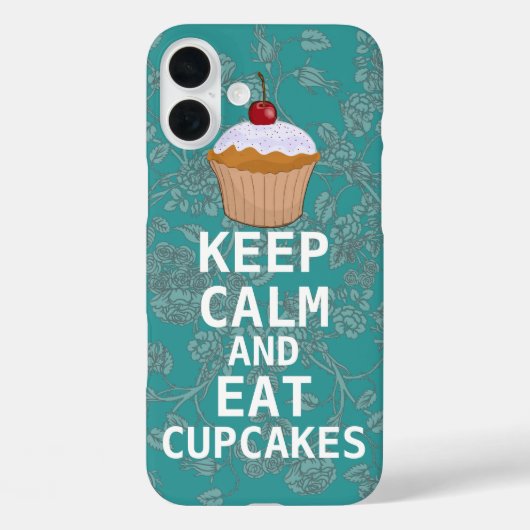 BEHALT CALM UND isst Cupcakes-Change-Pflaume in be Case-Mate iPhone Hülle (Rückseite)