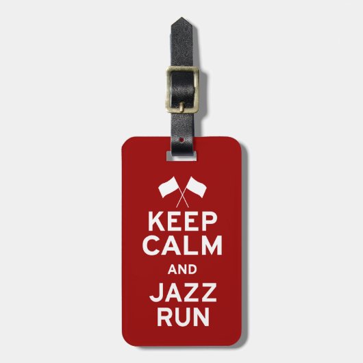 Behalt Calm und Jazz Run Gepäckanhänger (Vorderseite vertikal)