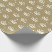 Behalt Calm und Jingle auf Royal Crown Funny Holid Geschenkpapier (Ecke)