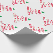 Behalt Calm und Jingle Bell Rock lustige Weihnacht Geschenkpapier (Ecke)
