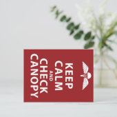 BEHALT CALM UND KARO CANOPY POSTKARTE (Stehend Vorderseite)
