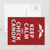 BEHALT CALM UND KARO CANOPY POSTKARTE (Vorne/Hinten)