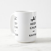 Behalt Calm und Kayak-Kaffee-Tasse Kaffeetasse (Vorderseite Links)
