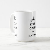 Behalt Calm und Kayak Kaffeetasse (Vorderseite Links)