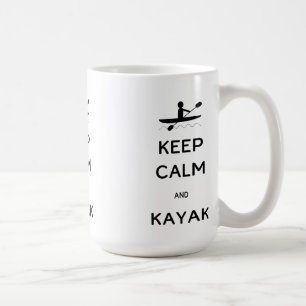 Behalt Calm und Kayak Kaffeetasse