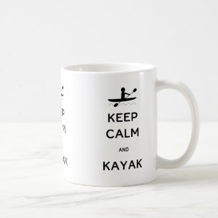 Behalt Calm und Kayak Kaffeetasse