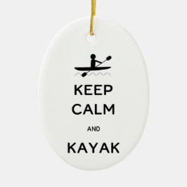 Behalt Calm und Kayak Keramikornament
