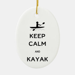 Behalt Calm und Kayak Keramikornament