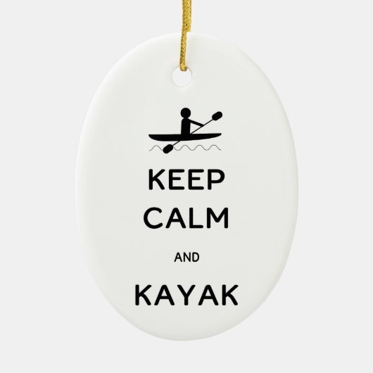 Behalt Calm und Kayak Keramikornament (Vorne)