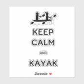 Behalt Calm und Kayak mit mir Aufkleber (Blatt)