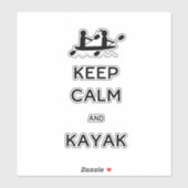 Behalt Calm und Kayak mit mir Aufkleber (Blatt)