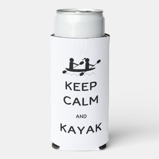 Behalt Calm und Kayak mit mir Selters Dosenkühler (Seltzer Vorderseite)