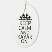 Behalt Calm und Kayak On Keramik Ornament (Links)