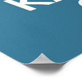 Behalt Calm und Kayak On print oder Poster in blau (Ecke)