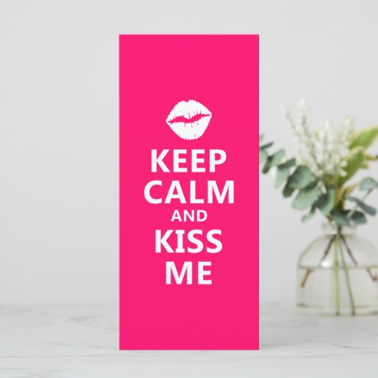 Behalt Calm und Kiss Me (Stehend Vorderseite)