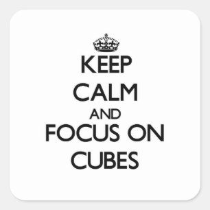 Behalt Calm und Konzentration auf Kuba Quadratischer Aufkleber