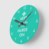 Behalt Calm und Krankenschwester auf die Uhr (Winkel)