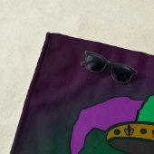 BEHALT CALM und LAISSEZ LES BONS TEMPS ROULER Strandtuch (Beispiel)