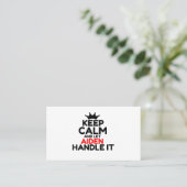 BEHALT CALM UND LASS AIDEN HANDLE IT VISITENKARTE (Stehend Vorderseite)
