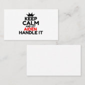 BEHALT CALM UND LASS AIDEN HANDLE IT VISITENKARTE (Vorne/Hinten)