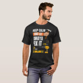 Behalt Calm und Lass Amaya Fix It Handyman Constru T-Shirt (Vorne ganz)