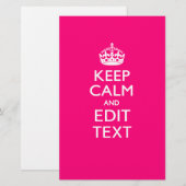 BEHALT CALM und lass deinen Text leicht zeichnen Briefpapier (Vorne/Hinten)