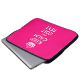 BEHALT CALM und lass deinen Text leicht zeichnen Laptopschutzhülle (Vorne Knopf)