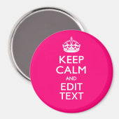 BEHALT CALM und lass deinen Text leicht zeichnen Magnet (Vorderseite/Rückseite)