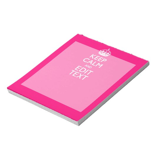 BEHALT CALM und lass deinen Text leicht zeichnen Notizblock (Rotiert)