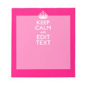 BEHALT CALM und lass deinen Text leicht zeichnen Notizblock (Vorderseite)