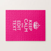 BEHALT CALM und lass deinen Text leicht zeichnen Puzzle (Horizontal)