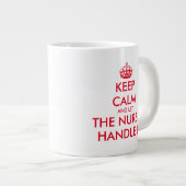 Behalt Calm und lass die Krankenschwestern mit lus Jumbo-Tasse (Vorderseite Rechts)
