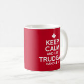 Behalt Calm und lasse Trudeau Handle it - weiß .pn Kaffeetasse (VorderseiteRechts)