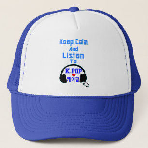 ♪ ♥ Behalt Calm und lausche KPop Trucker HuttaHutt Truckerkappe