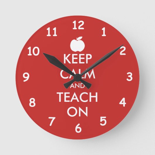 Behalt Calm und lehre an der eigenen Wanduhr (Vorderseite)