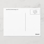 Behalt Calm und lehre auf Red Postkarte (Rückseite)