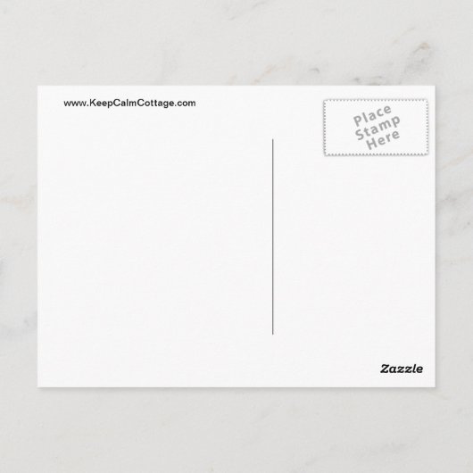 Behalt Calm und lehre auf Red Postkarte (Rückseite)