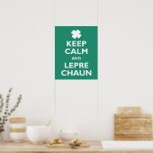 Behalt Calm und Leprechaun Poster (Küche)