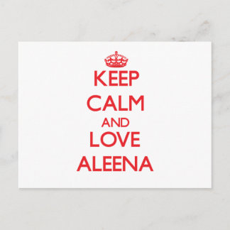Behalt Calm und Liebe Aleena Postkarte
