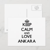 Behalt Calm und Liebe Ankara Postkarte (Vorne/Hinten)