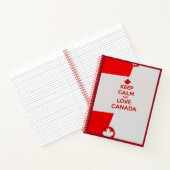 Behalt Calm und Liebe Canada Spiral Notebook Notizblock (Innenseite)