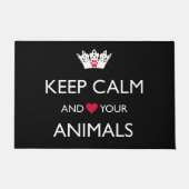 "BEHALT CALM UND LIEBE IHRER TIERE" FUßMATTE (Vorderseite)