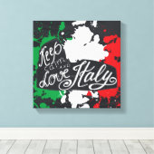 Behalt Calm und Liebe Italien Leinwanddruck (Insitu (Holzboden))