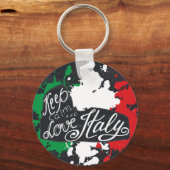 Behalt Calm und Liebe Italien Schlüsselanhänger (Vorderseite)