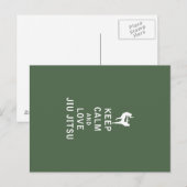 Behalt Calm und Liebe Jiu Jitsu Postkarte (Vorne/Hinten)