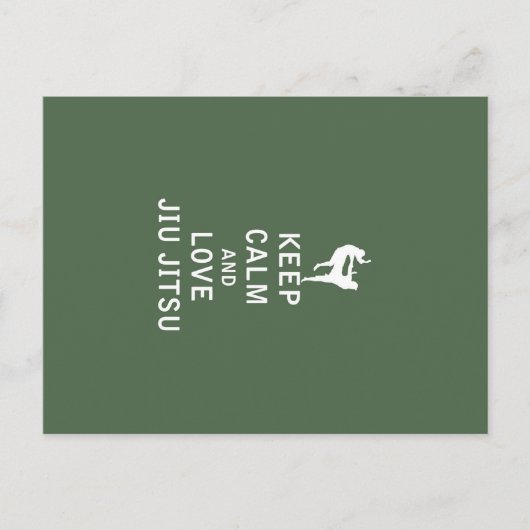 Behalt Calm und Liebe Jiu Jitsu Postkarte (Vorderseite)