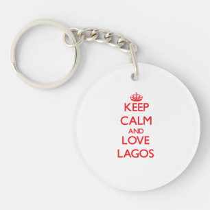 Behalt Calm und Liebe Lagos Schlüsselanhänger