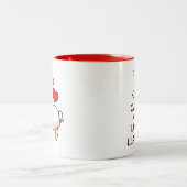 Behalt Calm und Liebe Llamas Zweifarbige Tasse (Mittel)