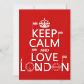 Behalt Calm und Liebe London Einladung (Vorderseite)