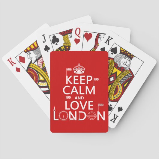 Behalt Calm und Liebe London Spielkarten (Rückseite)